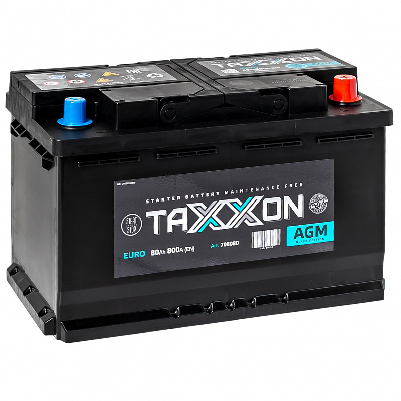 TAXXON AGM EURO 80ah R+ (708080)