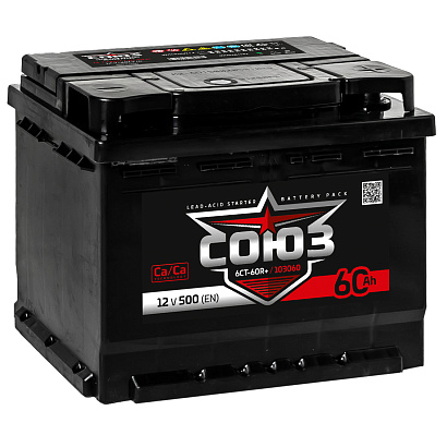 СОЮЗ 60ah R+ (103060)