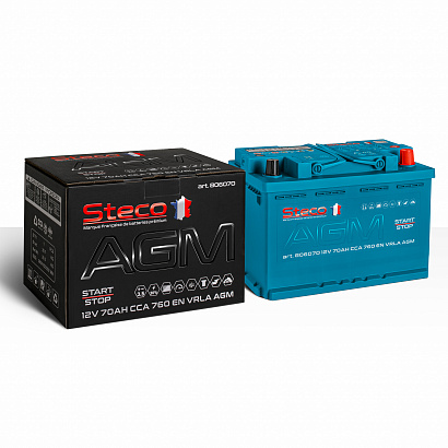 Steco AGM 70ah R+ (806070)