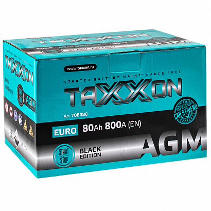 TAXXON AGM EURO 80ah R+ (708080)