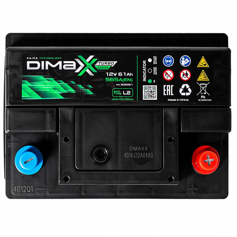 DIMAXX EURO 61ah R+ (302061)