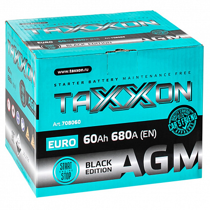 TAXXON AGM EURO 60ah R+ (708060)