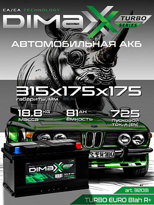 DIMAXX EURO 81ah R+ (312081)